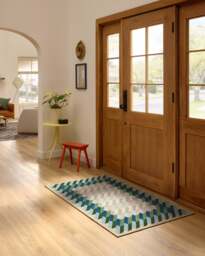 Echo Soft Teal Flatwoven Rug - 60x90 - Machine Washable Area Rug - Kid & Pet Friendly - Indoor Rugs - Ruggable - thumbnail 2
