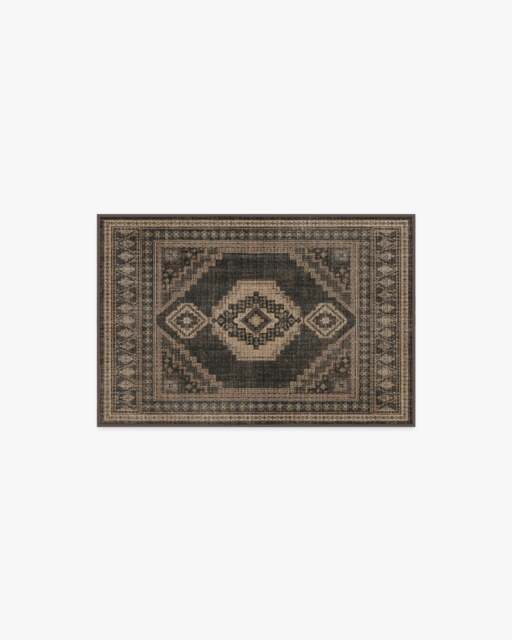 Rayne Charcoal & Tan Rug - 60x90 - Machine Washable Area Rug - Kid & Pet Friendly - Indoor Rugs - Ruggable - image 1