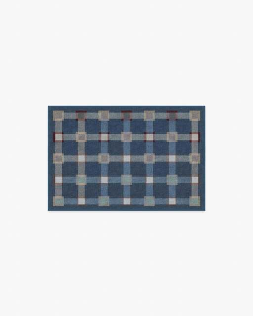 Maja Navy Multicolour Flatwoven Rug - 60x90 - Machine Washable Area Rug - Kid & Pet Friendly - Indoor Rugs - Ruggable - image 1