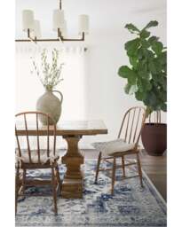 Kira Delft Blue Flatwoven Rug - 245x305 - Machine Washable Area Rug - Kid & Pet Friendly - Indoor Rugs - Ruggable - thumbnail 2