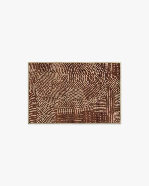 Ferra Copper Rug Brown - 60x90 - Machine Washable Area Rug - Kid & Pet Friendly - Indoor Rugs - Ruggable - image 1