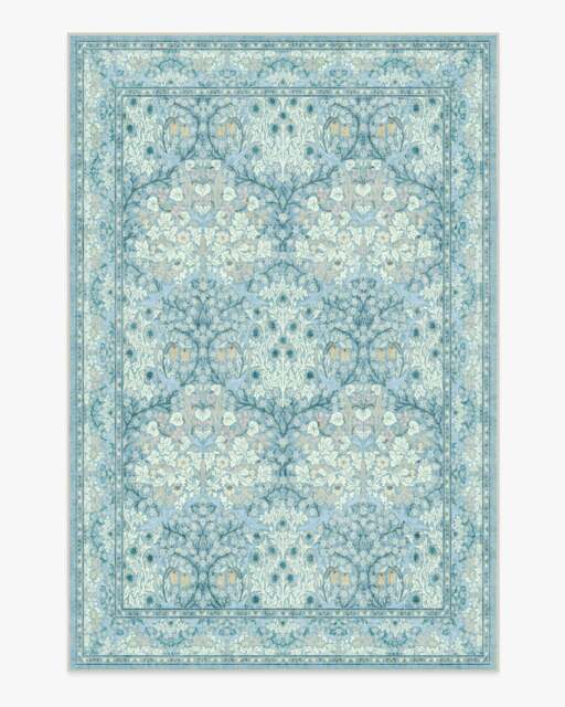 Blackthorn Slate Blue Rug by Morris & Co. - 185x275 - Machine Washable Area Rug - Kid & Pet Friendly - Indoor Rugs - Ruggable - image 1
