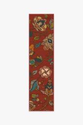 Frida Floral Red Rug - 75x305 - Machine Washable Area Rug - Kid & Pet Friendly - Indoor Rugs - Ruggable - thumbnail 1