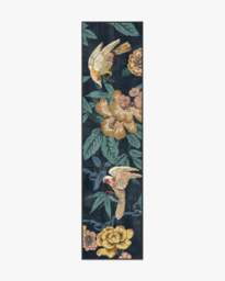 Bamboo & Bird Indigo Rug by Sanderson - 150x215 - Machine Washable Area Rug - Kid & Pet Friendly - Indoor Rugs - Ruggable - thumbnail 2
