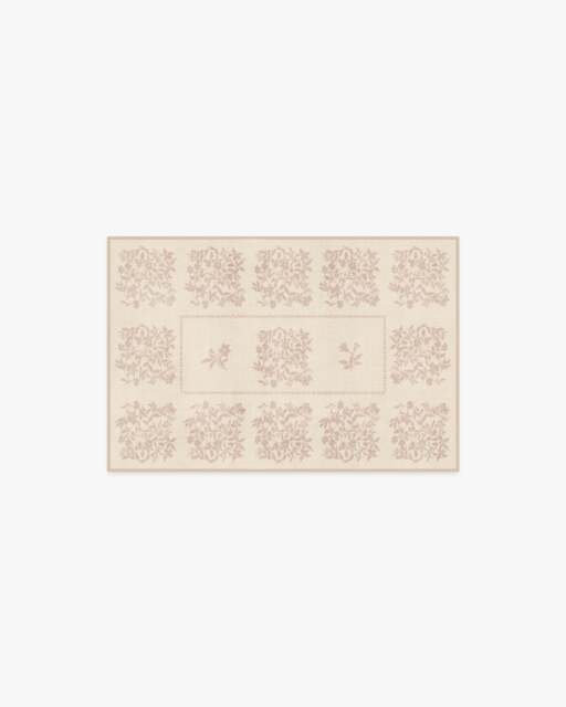 Iona Cream & Vintage Blush Rug Pink - 60x90 - Machine Washable Area Rug - Kid & Pet Friendly - Indoor Rugs - Ruggable - image 1