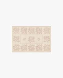Iona Cream & Vintage Blush Rug Pink - 60x90 - Machine Washable Area Rug - Kid & Pet Friendly - Indoor Rugs - Ruggable - thumbnail 1