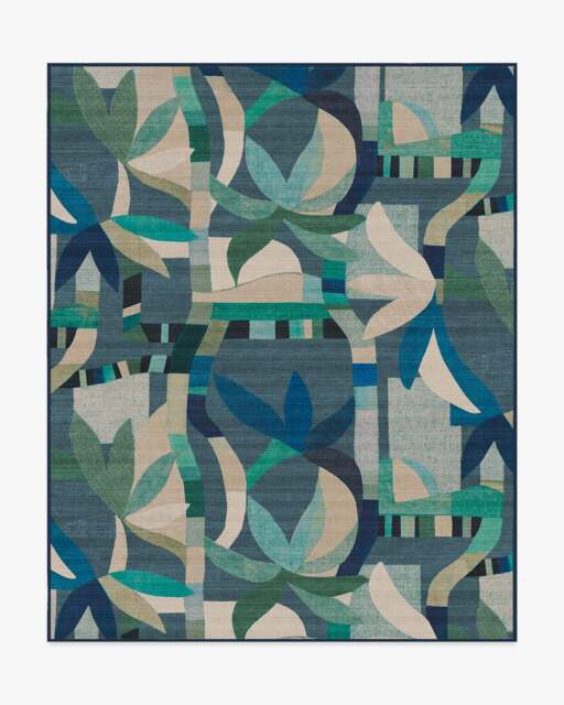 Laguna Blue Outdoor Rug - 245x305 - Machine Washable Area Rug - Kid & Pet Friendly - Indoor Rugs - Ruggable - image 1