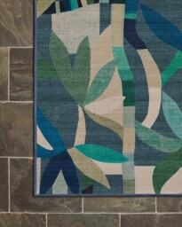 Laguna Blue Outdoor Rug - 245x305 - Machine Washable Area Rug - Kid & Pet Friendly - Indoor Rugs - Ruggable - thumbnail 5