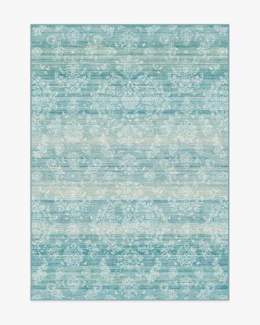 Dara Soft Teal Rug - 150x215 - Machine Washable Area Rug - Kid & Pet Friendly - Indoor Rugs - Ruggable - image 1
