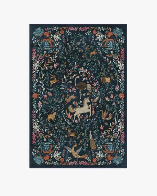 Dreamweaver Blue Multicolour Rug by Iris Apfel - 120x185 - Machine Washable Area Rug - Kid & Pet Friendly - Indoor Rugs - Ruggable - image 1