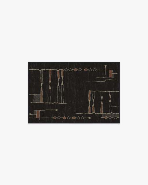 Nisa Ink Black Flatwoven Rug by Architectural Digest - 60x90 - Machine Washable Area Rug - Kid & Pet Friendly - Indoor Rugs - Ruggable - image 1