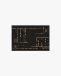 Nisa Ink Black Flatwoven Rug by Architectural Digest - 60x90 - Machine Washable Area Rug - Kid & Pet Friendly - Indoor Rugs - Ruggable - thumbnail 1