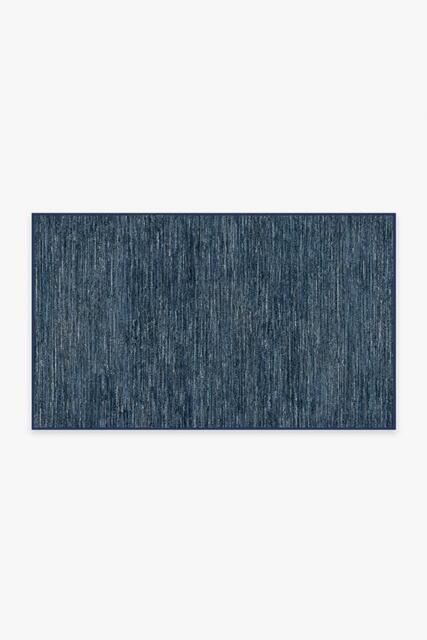 Chunky Solid Blue Outdoor Rug - 90x150 - Machine Washable Area Rug - Kid & Pet Friendly - Indoor Rugs - Ruggable - image 1