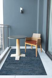 Chunky Solid Blue Outdoor Rug - 90x150 - Machine Washable Area Rug - Kid & Pet Friendly - Indoor Rugs - Ruggable - thumbnail 2