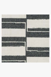 Offset Stripe Black Outdoor Rug - 150x215 - Machine Washable Area Rug - Kid & Pet Friendly - Indoor Rugs - Ruggable - thumbnail 4
