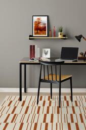 Broken Stripe Rust Orange Rug - 75x215 - Machine Washable Area Rug - Kid & Pet Friendly - Indoor Rugs - Ruggable - thumbnail 2