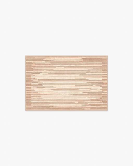 Striated Border Neutral Rug - 60x90 - Machine Washable Area Rug - Kid & Pet Friendly - Indoor Rugs - Ruggable
