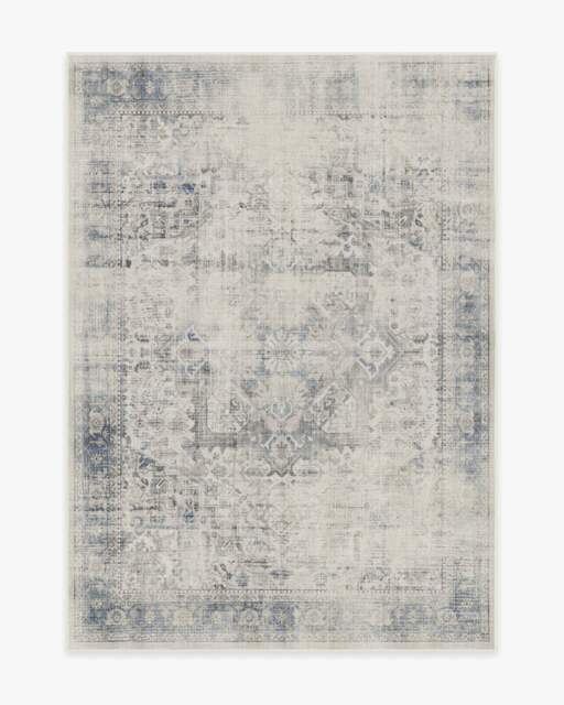 Kamran Blue Quartz Rug - 150x215 - Machine Washable Area Rug - Kid & Pet Friendly - Indoor Rugs - Ruggable - image 1