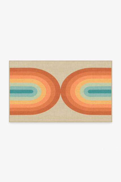 Absida Outdoor Rug Orange - 90x150 - Machine Washable Area Rug - Kid & Pet Friendly - Indoor Rugs - Ruggable - image 1