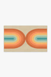 Absida Multicolour Outdoor Rug Orange - 90x150 - Machine Washable Area Rug - Kid & Pet Friendly - Outdoor Rugs - Ruggable - thumbnail 1