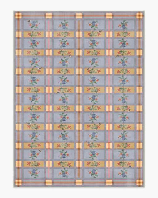 Quinnlyn Slate Blue Multicolour Flatwoven Rug - 275x365 - Machine Washable Area Rug - Kid & Pet Friendly - Indoor Rugs - Ruggable - image 1