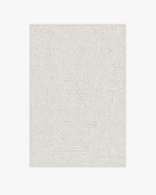 Freestyle Pearl Rug by Keith Haring White - 120x185 - Machine Washable Area Rug - Kid & Pet Friendly - Indoor Rugs - Ruggable - image 1