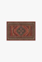 Mandalore Scarlet Red Rug - 60x90 - Machine Washable Area Rug - Kid & Pet Friendly - Indoor Rugs - Ruggable - thumbnail 1