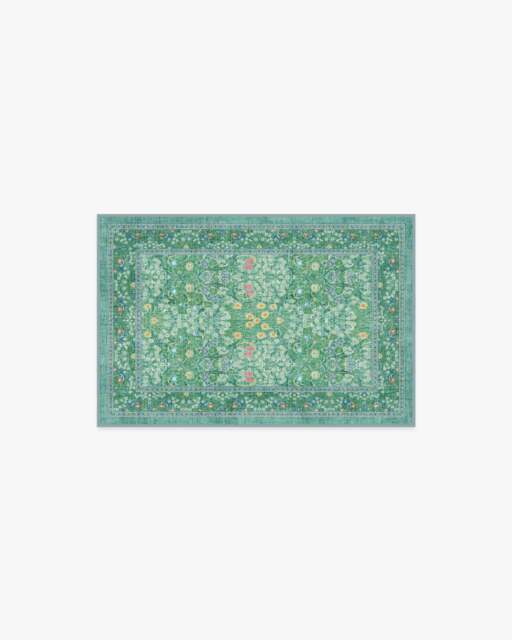 Blackthorn Multicolour Jade Rug by Morris & Co. - 60x90 - Machine Washable Area Rug - Kid & Pet Friendly - Indoor Rugs - Ruggable - image 1