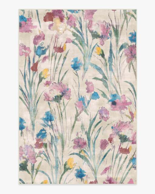 Abeline Multicolour Flatwoven Rug Purple - 185x275 - Machine Washable Area Rug - Kid & Pet Friendly - Indoor Rugs - Ruggable - image 1