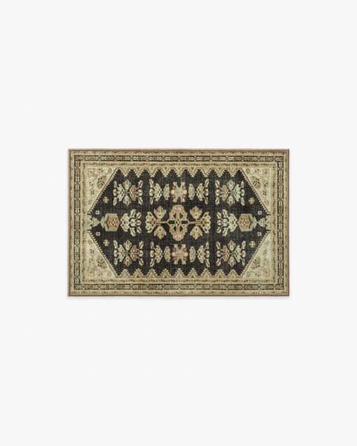 Pradera Tan & Soft Black Rug - 60x90 - Machine Washable Area Rug - Kid & Pet Friendly - Indoor Rugs - Ruggable - image 1