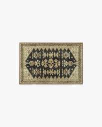 Pradera Tan & Soft Black Rug - 60x90 - Machine Washable Area Rug - Kid & Pet Friendly - Indoor Rugs - Ruggable - thumbnail 1
