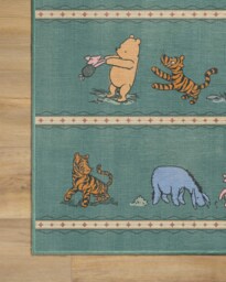 Time With Friends Teal Rug - 90x150 - Machine Washable Area Rug - Kid & Pet Friendly - Indoor Rugs - Ruggable - thumbnail 2