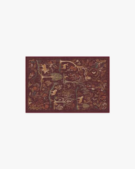 Wilder Burgundy Multicolour Rug - 60x90 - Machine Washable Area Rug - Kid & Pet Friendly - Indoor Rugs - Ruggable - image 1