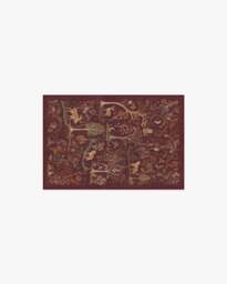 Wilder Burgundy Multicolour Rug - 60x90 - Machine Washable Area Rug - Kid & Pet Friendly - Indoor Rugs - Ruggable - thumbnail 1