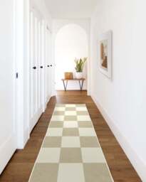 Jaque Checkered Stone Flatwoven Rug Beige - 305x425 - Machine Washable Area Rug - Kid & Pet Friendly - Indoor Rugs - Ruggable - thumbnail 2