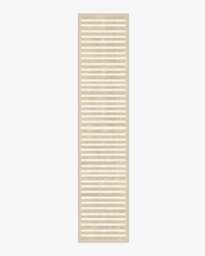 Elin Stripe Latte Cream Rug by goop Beige - 60x90 - Machine Washable Area Rug - Kid & Pet Friendly - Indoor Rugs - Ruggable - thumbnail 2