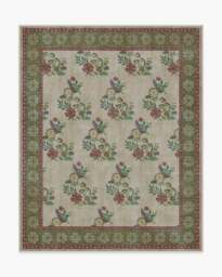 Pennywood Stone & Ochre Rug Green - 245x305 - Machine Washable Area Rug - Kid & Pet Friendly - Indoor Rugs - Ruggable - thumbnail 1