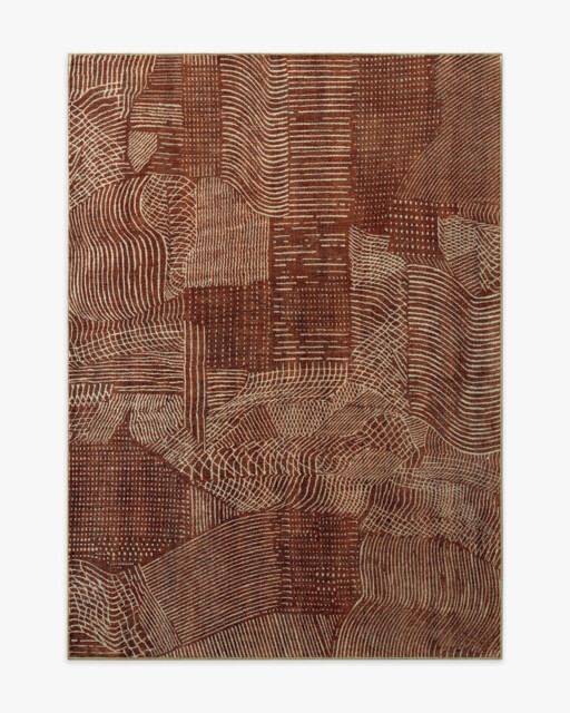 Ferra Copper Rug Brown - 150x215 - Machine Washable Area Rug - Kid & Pet Friendly - Indoor Rugs - Ruggable - image 1