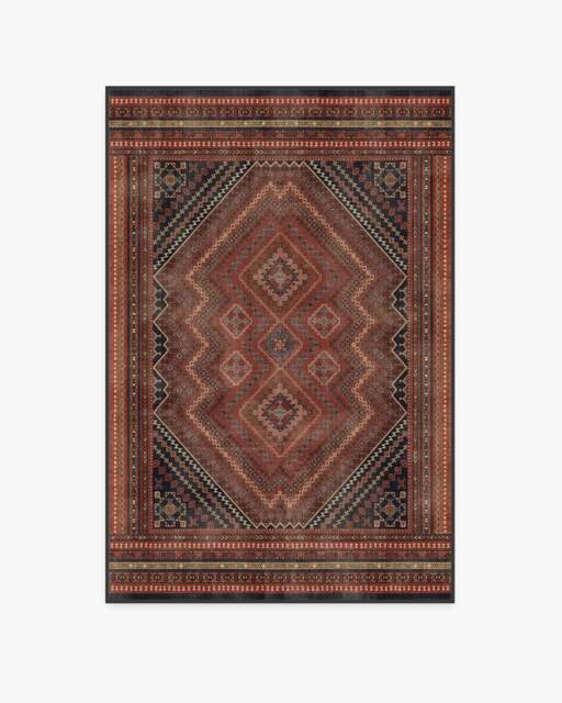 Kaden Amber Red Flatwoven Rug - 120x185 - Machine Washable Area Rug - Kid & Pet Friendly - Indoor Rugs - Ruggable - image 1