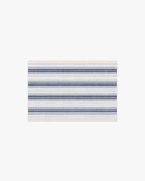 Cosette Stripe Ivory & Indigo Rug - 60x90 - Machine Washable Area Rug - Kid & Pet Friendly - Indoor Rugs - Ruggable - thumbnail 1