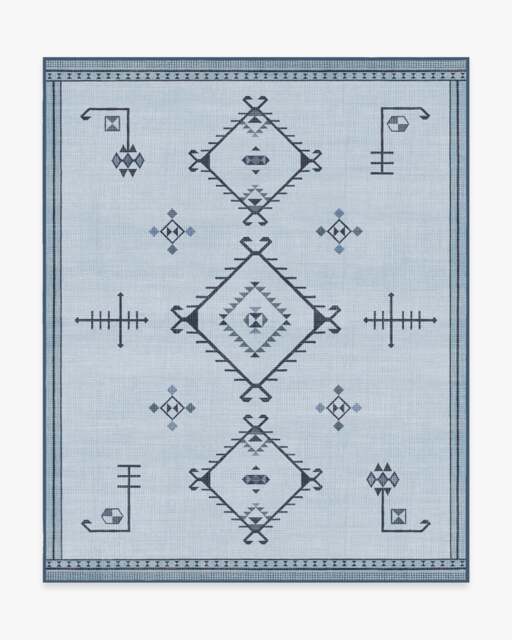 Damali Blue Overdye Rug - 245x305 - Machine Washable Area Rug - Kid & Pet Friendly - Indoor Rugs - Ruggable