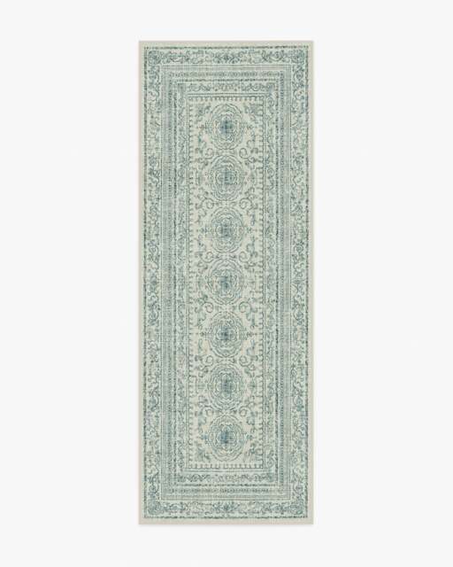 Gisele Neutral & Navy Rug - 75x215 - Machine Washable Area Rug - Kid & Pet Friendly - Indoor Rugs - Ruggable - image 1