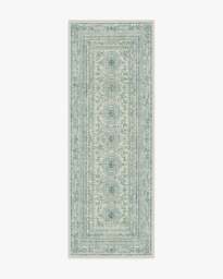Gisele Neutral & Navy Rug - 75x215 - Machine Washable Area Rug - Kid & Pet Friendly - Indoor Rugs - Ruggable - thumbnail 1