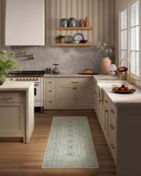 Gisele Neutral & Navy Rug - 75x215 - Machine Washable Area Rug - Kid & Pet Friendly - Indoor Rugs - Ruggable - thumbnail 2
