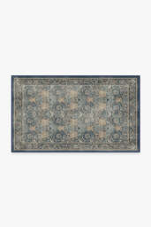Honeysuckle & Tulip Indigo Rug by Morris & Co. - 60x90 - Machine Washable Area Rug - Kid & Pet Friendly - Indoor Rugs - Ruggable - thumbnail 2