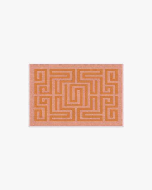 Maze Pink & Orange Rug - 60x90 - Machine Washable Area Rug - Kid & Pet Friendly - Indoor Rugs - Ruggable - image 1