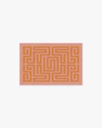 Maze Pink & Orange Rug - 60x90 - Machine Washable Area Rug - Kid & Pet Friendly - Indoor Rugs - Ruggable - thumbnail 1