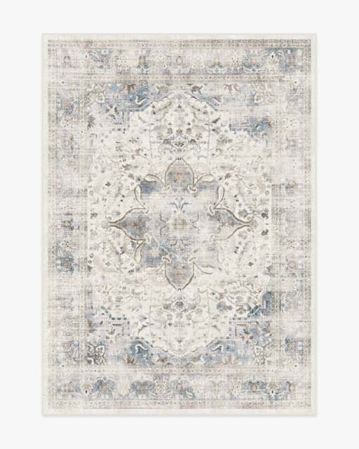 Sarrah Blue Quartz Rug - 150x215 - Machine Washable Area Rug - Kid & Pet Friendly - Indoor Rugs - Ruggable - image 1