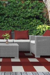 Gingham Plaid Red & White Outdoor Rug - 185x275 - Machine Washable Area Rug - Kid & Pet Friendly - Indoor Rugs - Ruggable - thumbnail 3