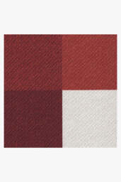 Gingham Plaid Red & White Outdoor Rug - 185x275 - Machine Washable Area Rug - Kid & Pet Friendly - Indoor Rugs - Ruggable - thumbnail 4